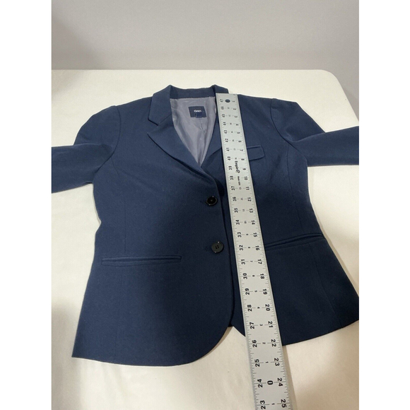 Woman’s Gap Size 0 Blue 2 Button Up Lined Blazer - Picture 10 of 11